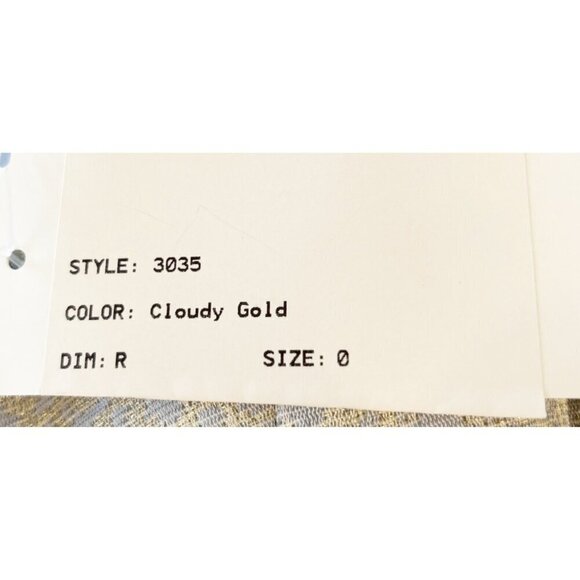 Dessy Collection Womens Park Avenue Brocade Cloudy Gold High Low Size 0 NWT - Picture 6 of 8